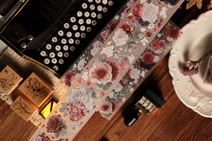 Scarlet Floral PET/Washi Tape