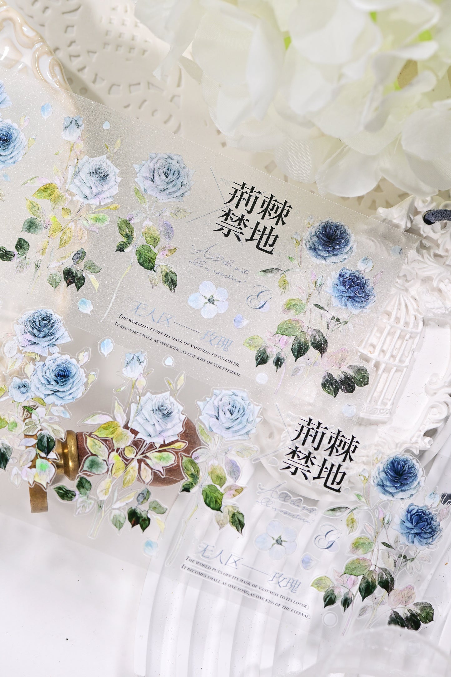 No Man's Land — Vintage Die-Cut PET Tape, Korean Aesthetic Journaling Tape | Glacier Journal