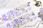 Bramble-Periwinkle  PET/Washi tape, Wildberry,Pre-cut. Journal supplies, scrapbook supplies, planner sticker, journal stickers.