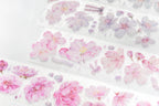 Cherry blossom PET/Washi tape,Sakura, Pre-cut. Journal supplies, scrapbook supplies, planner sticker, journal stickers.