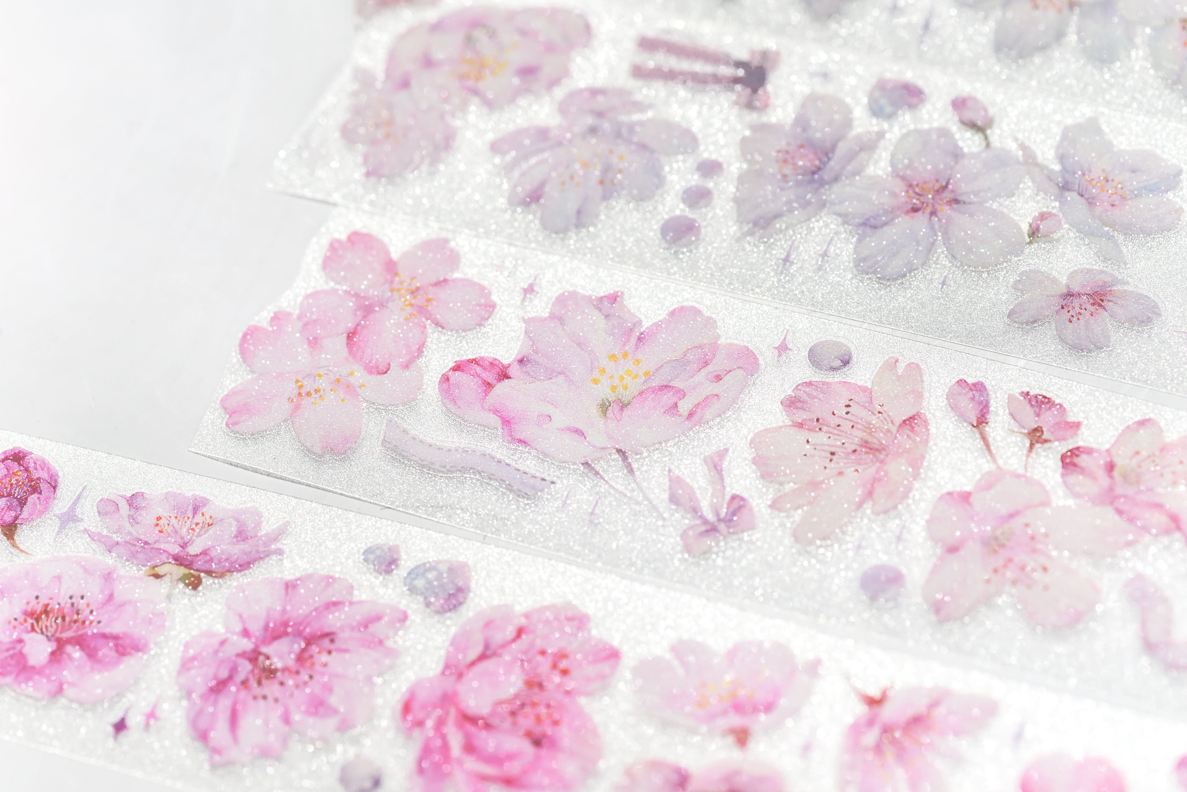 Cherry blossom PET/Washi tape,Sakura, Pre-cut. Journal supplies, scrapbook supplies, planner sticker, journal stickers.