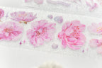 Cherry blossom PET/Washi tape,Sakura, Pre-cut. Journal supplies, scrapbook supplies, planner sticker, journal stickers.
