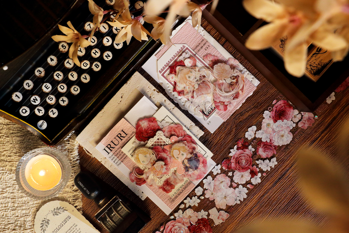 Scarlet Floral PET/Washi Tape