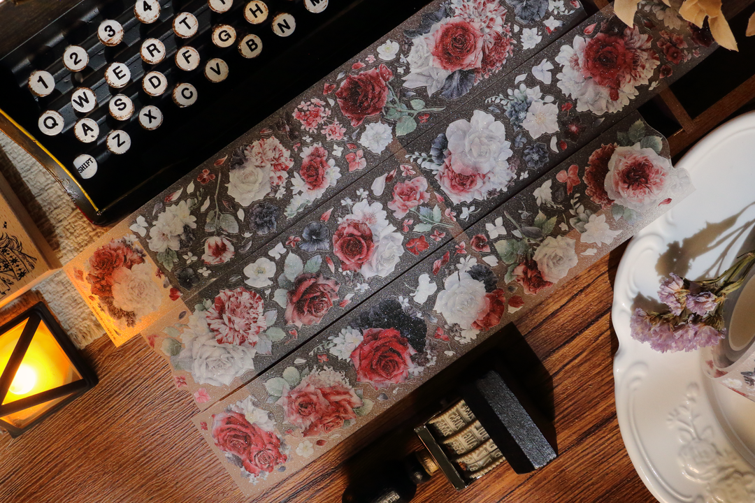 Scarlet Floral PET/Washi Tape
