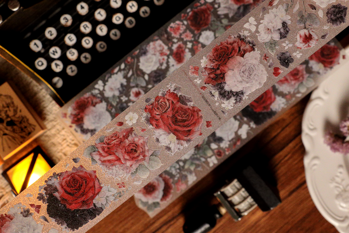 Scarlet Floral PET/Washi Tape