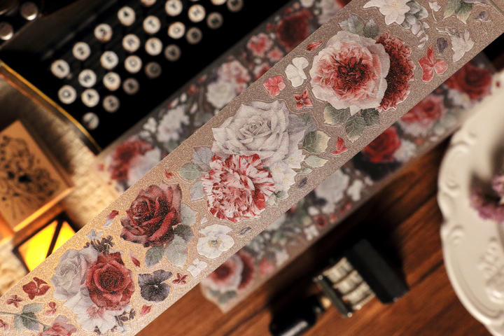 Scarlet Floral PET/Washi Tape
