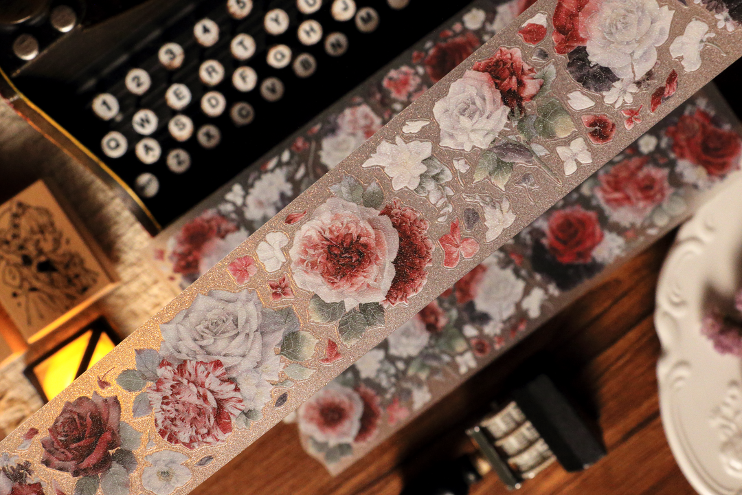 Scarlet Floral PET/Washi Tape