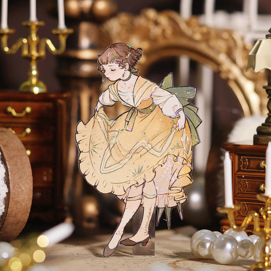 The Rhine Ball Shell Light PET die-cut tape with cute girl figure design