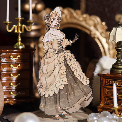 The Rhine Ball Shell Light PET die-cut tape with noble lady scene design