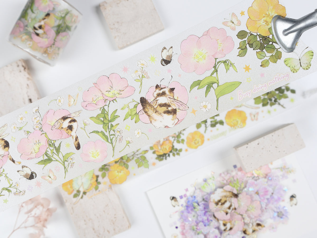 Watercolor Cute Kittens (Sweet Orchard / Wildflower Fairy) PET Tape
