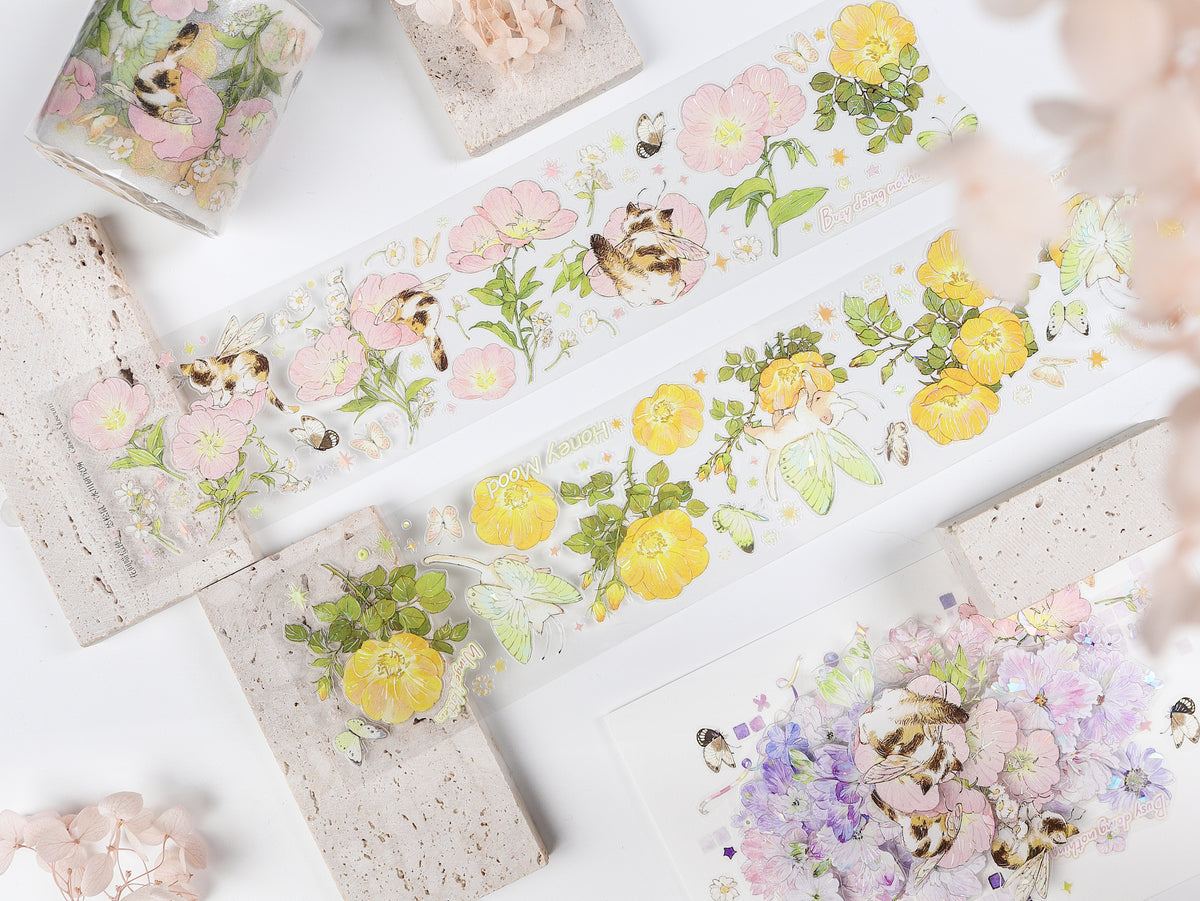 Watercolor Cute Kittens (Sweet Orchard / Wildflower Fairy) PET Tape