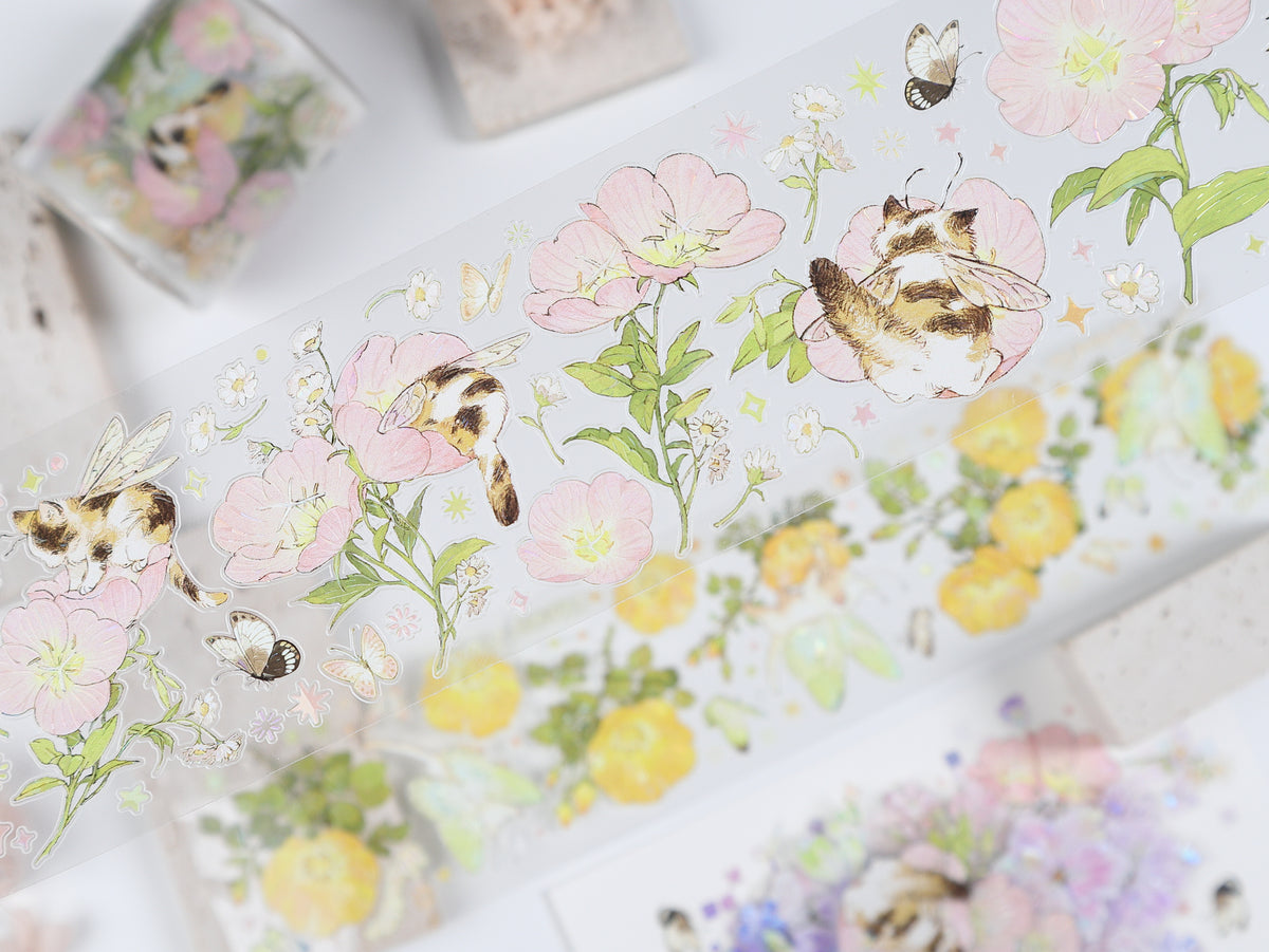 Watercolor Cute Kittens (Sweet Orchard / Wildflower Fairy) PET Tape