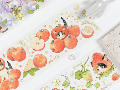 Watercolor Cute Kittens (Sweet Orchard / Wildflower Fairy) PET Tape