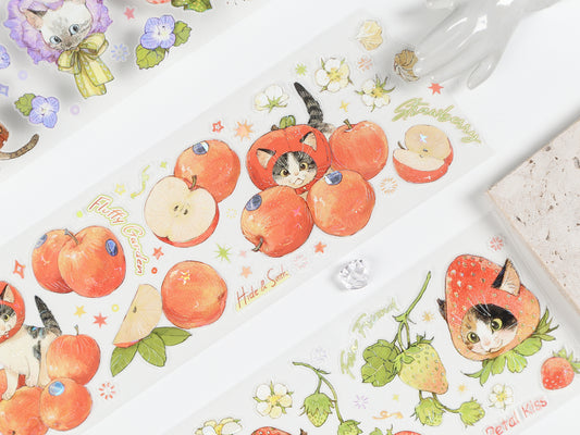 Watercolor Cute Kittens (Sweet Orchard / Wildflower Fairy) PET Tape