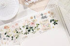 Wilderness Rose , Vintage Rose PET&Washi Tape, Pre-Cut Stickers, Original Design, for Journaling, Scrapbooking Supplies,Scrapbook Tape Stickers,Junk Journal Supplies