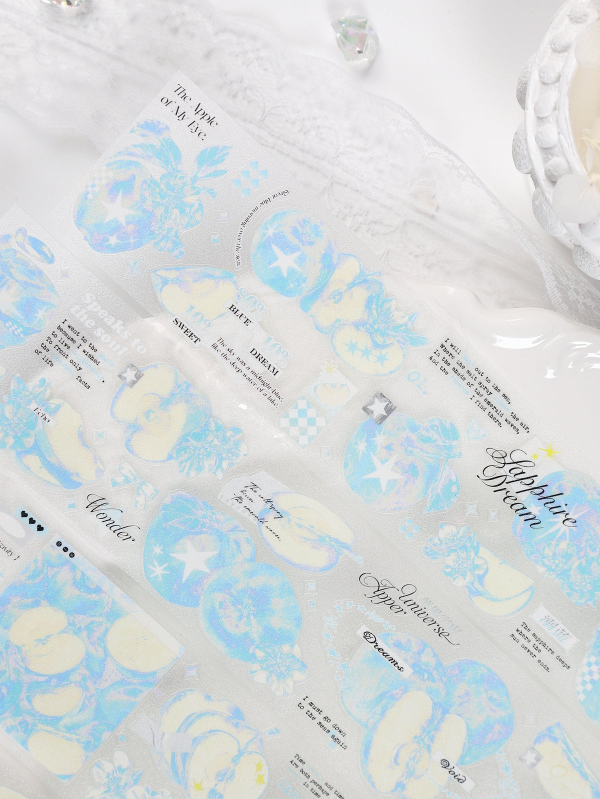 Y2K Cyan Apples PET Tape