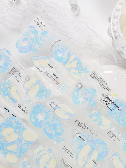 Y2K Cyan Apples PET Tape