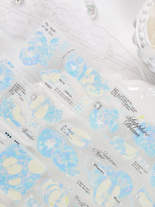 Y2K Cyan Apples PET Tape