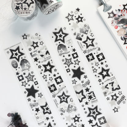 Y2K Halftone Stars (Aqua Glitch / Monochrome Silver / Lime Neon / Pastel Lilac) PET Tape